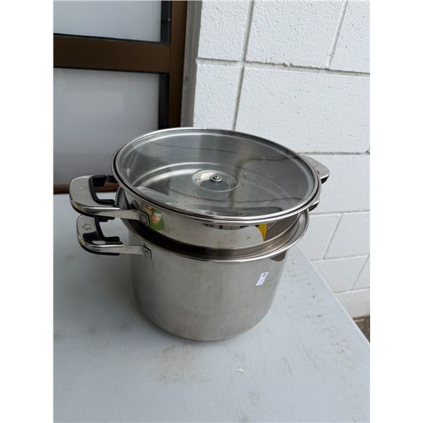 Pot with strainer and lid