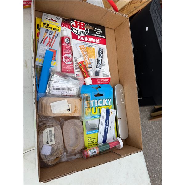 Glues and other items