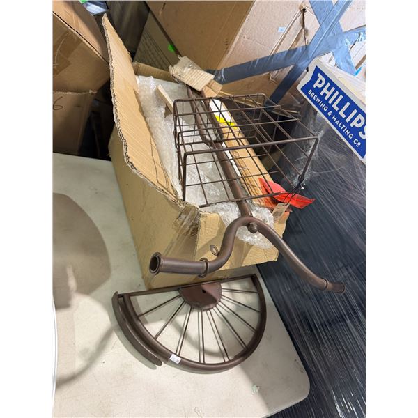 Bicycle decor with basket needs assembly
