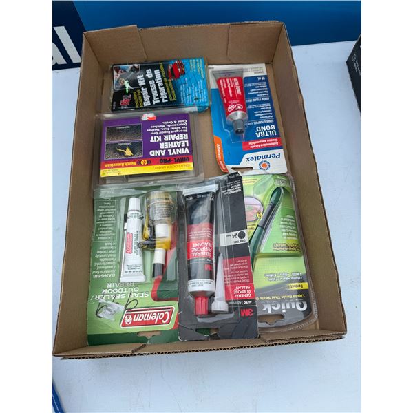 Assorted glues, etc.