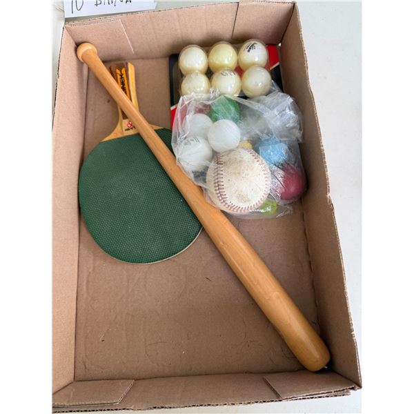Ping-pong and other sports items