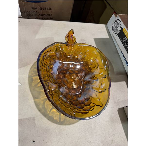 amber Indiana Glass bowl
