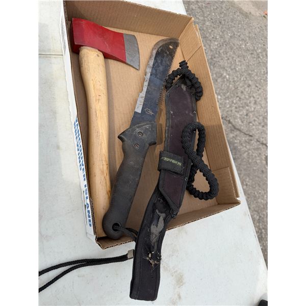 Hatchet and saw Knife