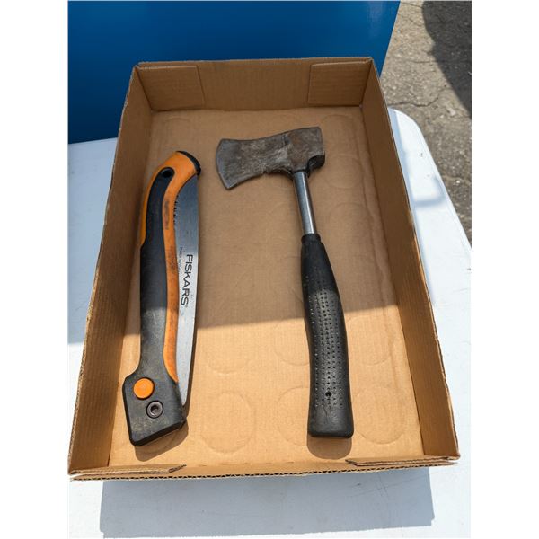 FISKARS saw and other hatchet
