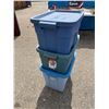 Image 1 : Three Rubbermaid bins