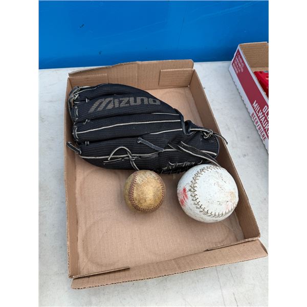 Ball glove, and balls