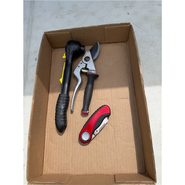Pocket knife, clippers, and tool