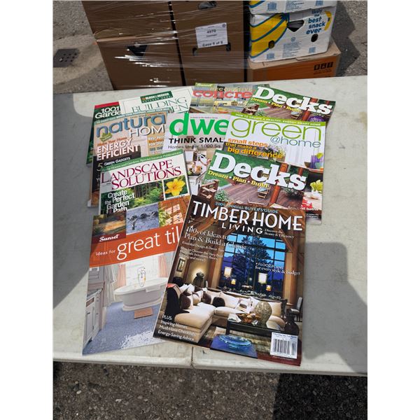 Assorted home magazines, Reno, etc.