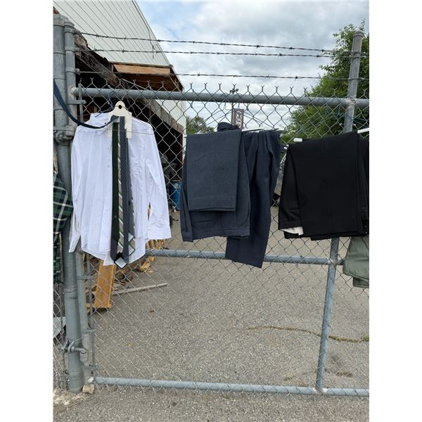 Dress pants, ties, and shirt