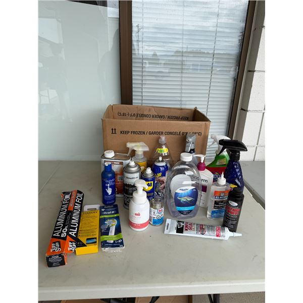 Chemicals and aluminum foil