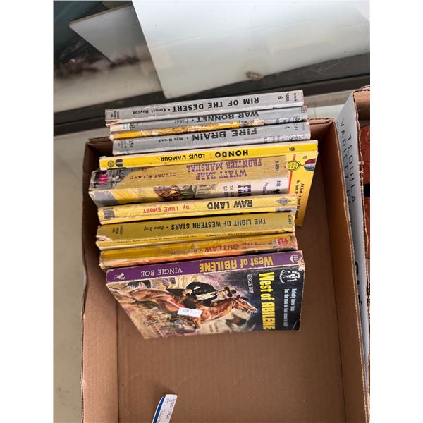 Vintage western books, louise Lamar, and other