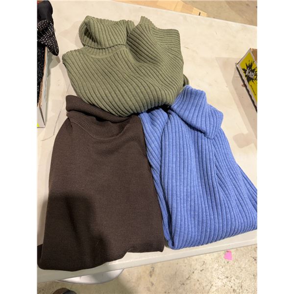 2 L.L.Bean medium turtlenecks, and one other medium turtleneck