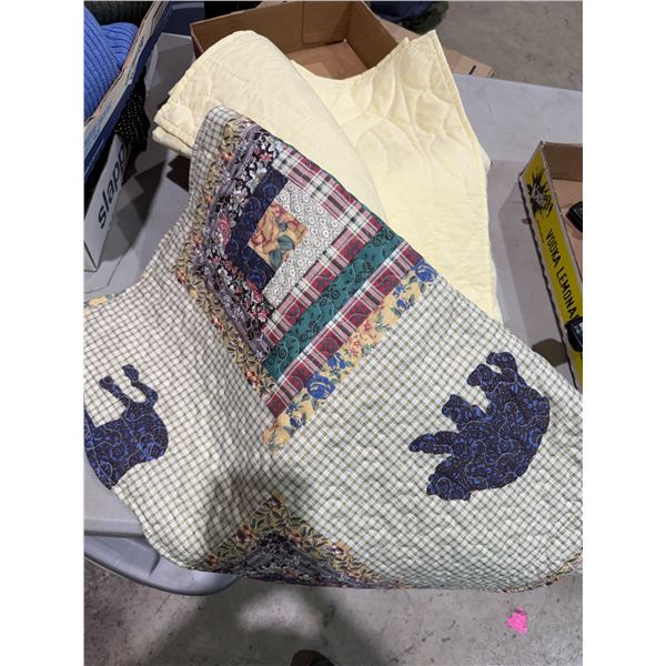Handcrafted quilt and pillow sham