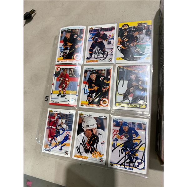 Hockey cards signed