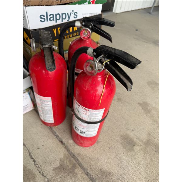 3 fire extinguishers