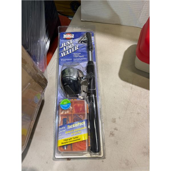 ZEBCO fishing rod with tacklebox