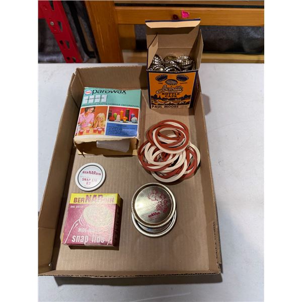 Canning  items and bottle lids