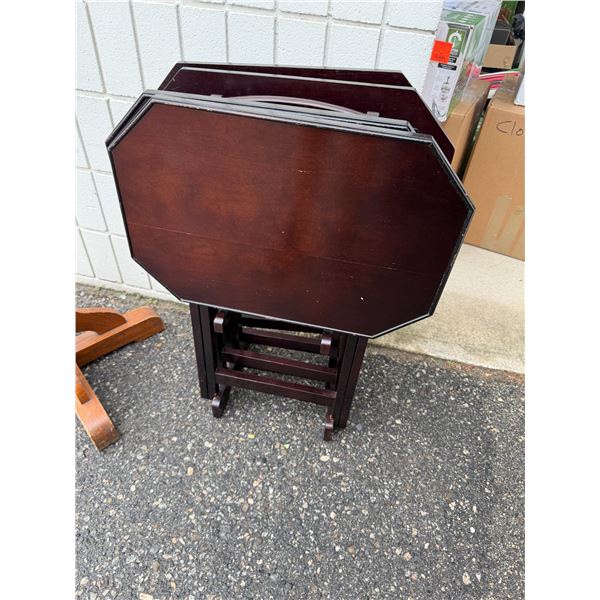 TV tables on stand