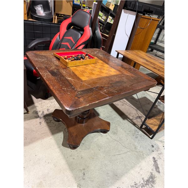 Chess checker table 34" x 34" x 30" tall