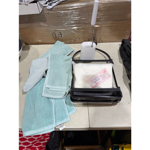 Towels and other bathroom accessories