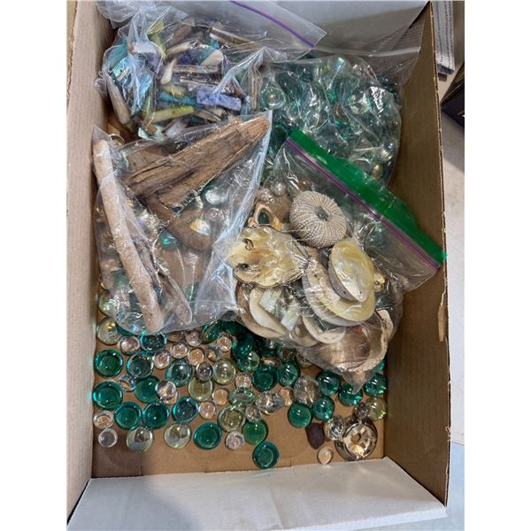Decor, shells, rocks, and other