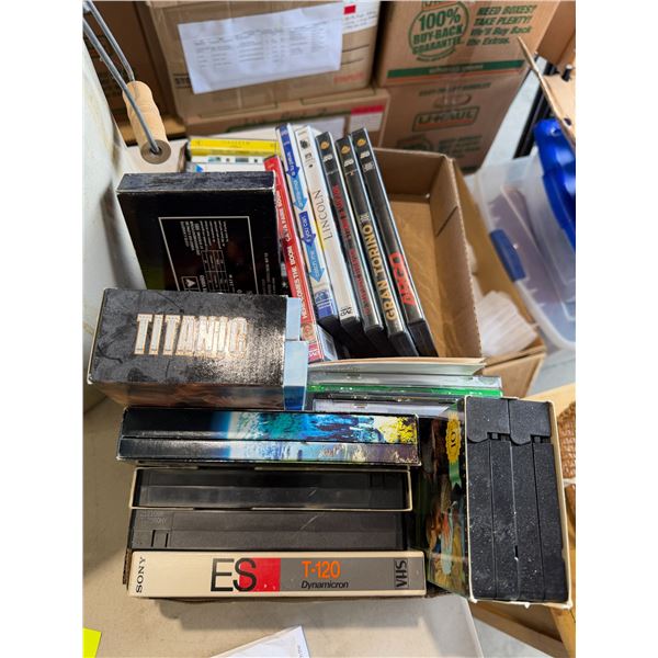 Assorted VHS's and DVDs