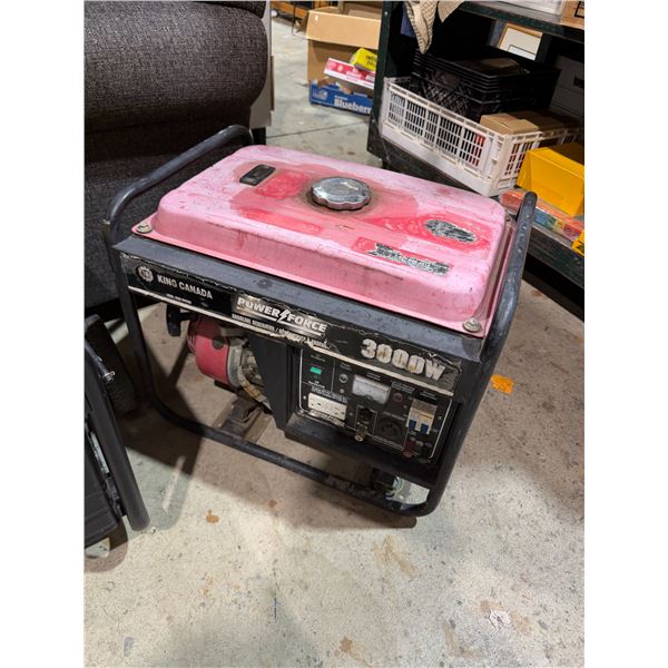King Canada 3000 watt Generator. Untested