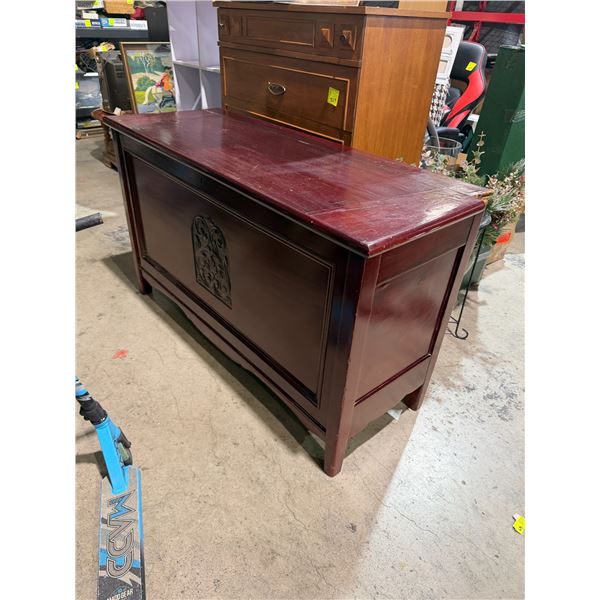 Ornate chest needs repair pieces inside 53 1/2" x 20 1/2" x 31" tall