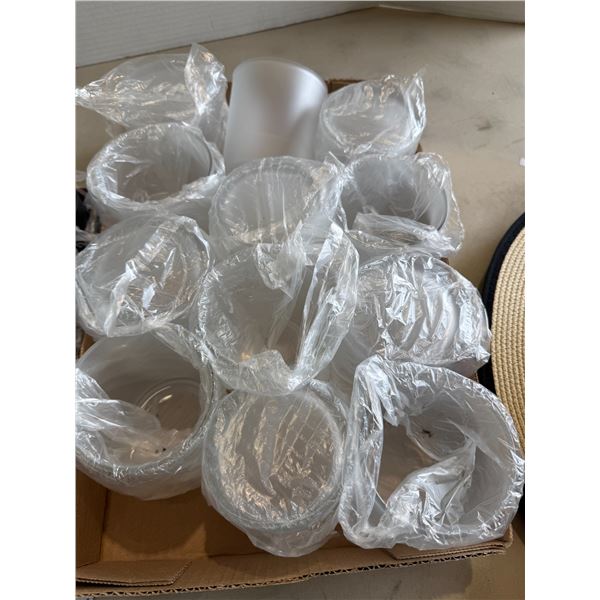 Frosted glass candle jars