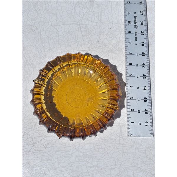 Amber Glass ashtray