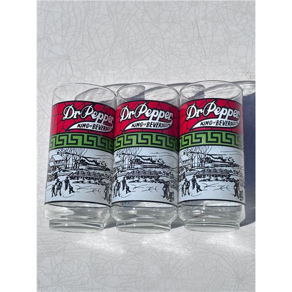 Vintage Dr Pepper glasses