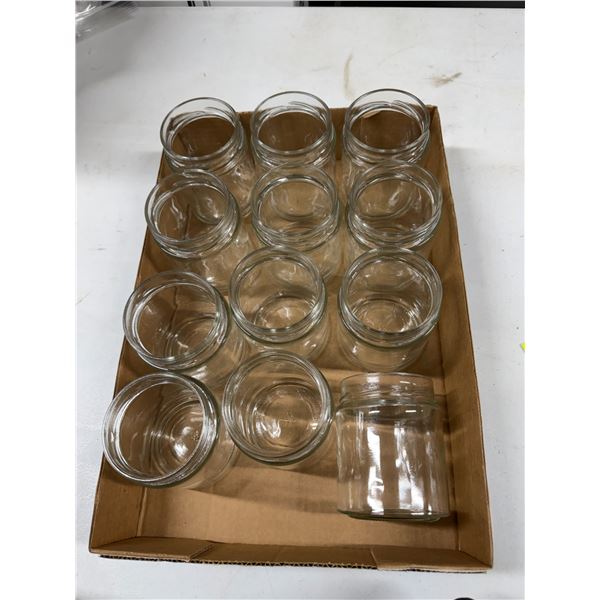 Clear glass jars