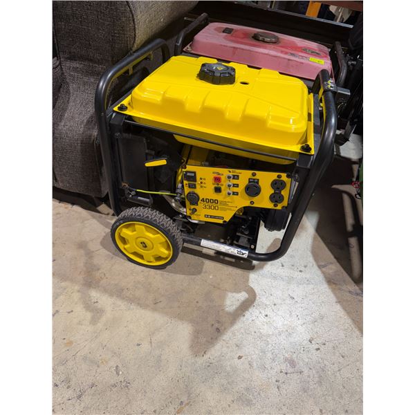 Champion 3300 Watt Generator. Untested. Plastic face missing