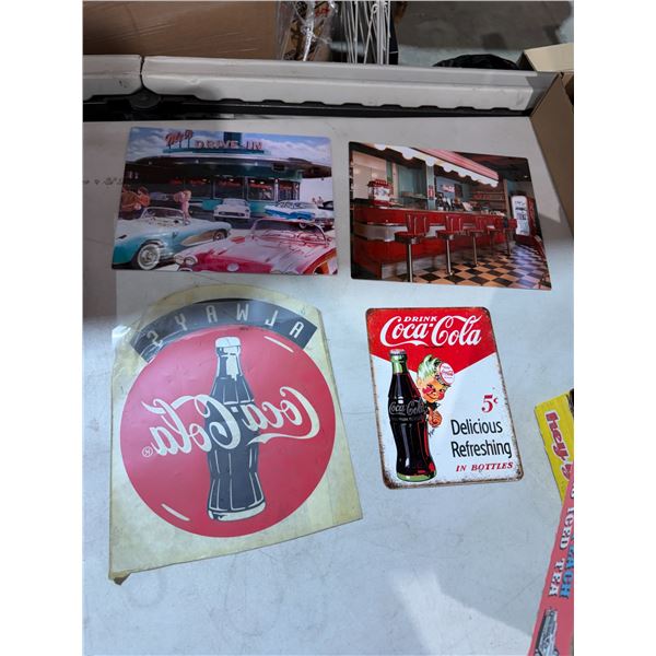 Vintage, Coca-Cola and other tins and Della