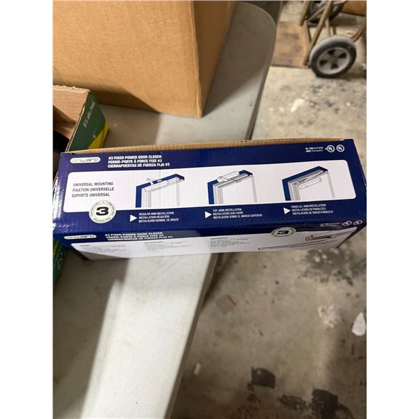 Number three fixed power door closer
