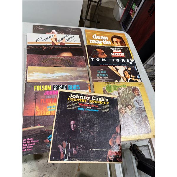 Records, Dean, Martin, Jane Fonda, Olivia Moore Johnny Cash