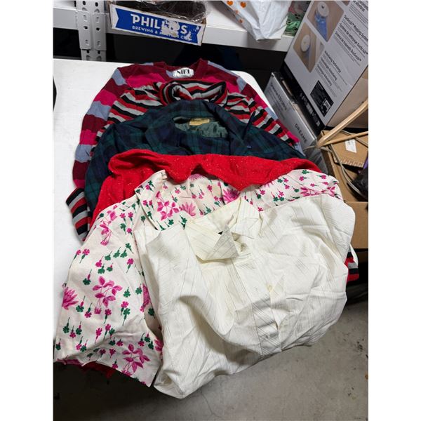 Vintage sweaters and shirts