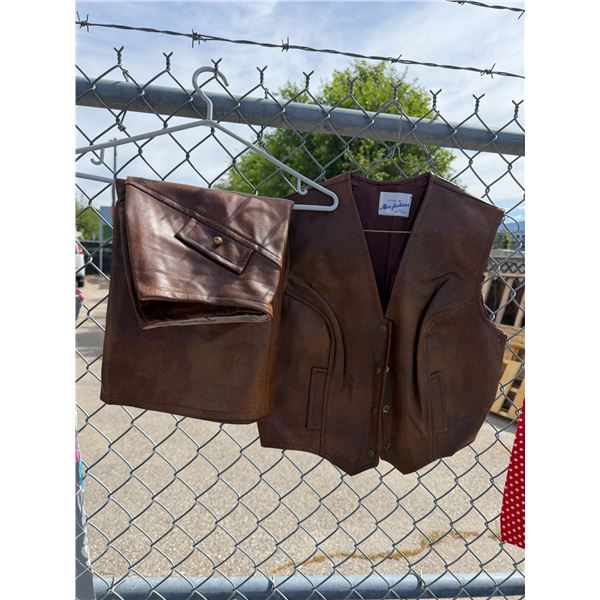 ALVA fashions Montreal, leather vest, and ski skirt