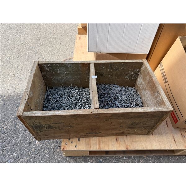 Wood crate with nails