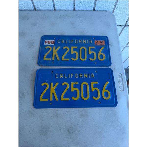 California license plate plates
