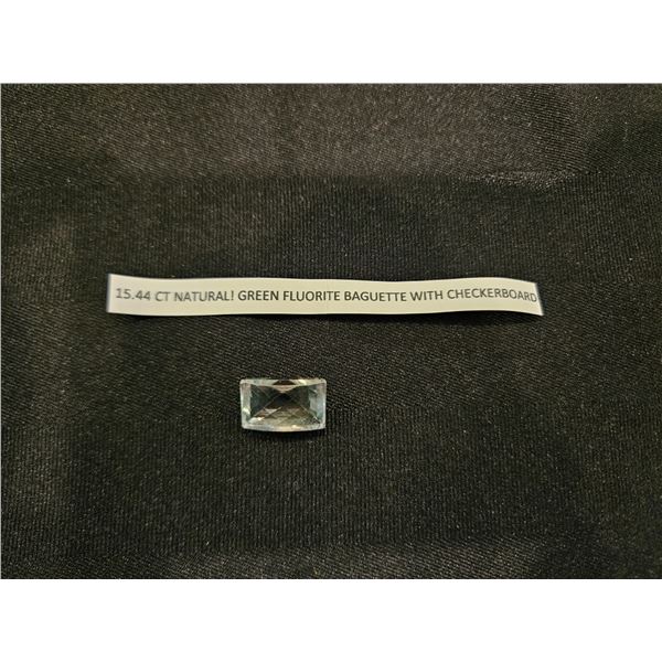 15.44ct Green Fluorite Baguette