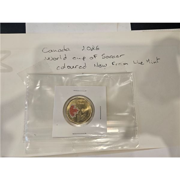2026 Canada 'World cup of soccer" loonie