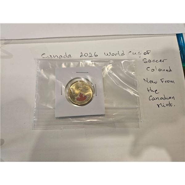 2026 Canada 'World cup of soccer" loonie