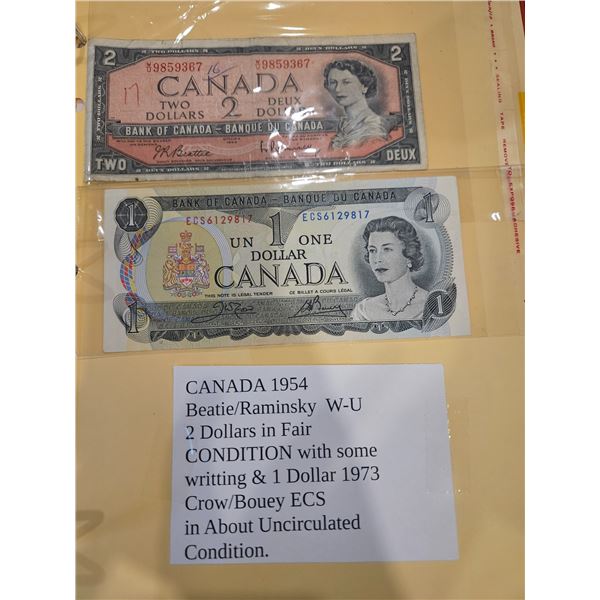 1954 Canada bills