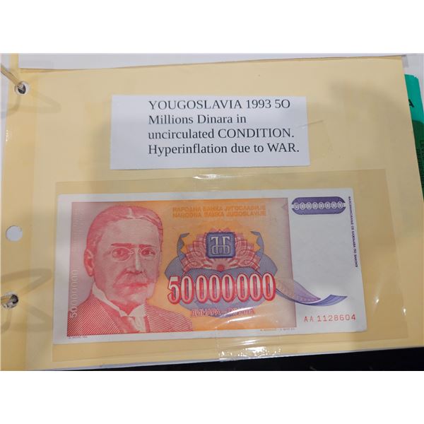 1993 Yougoslavia 50 million Dinara