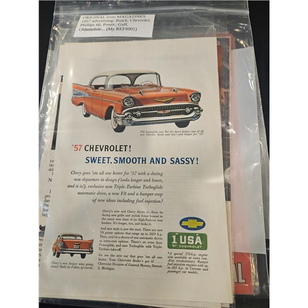 1957 Car advertising magazines