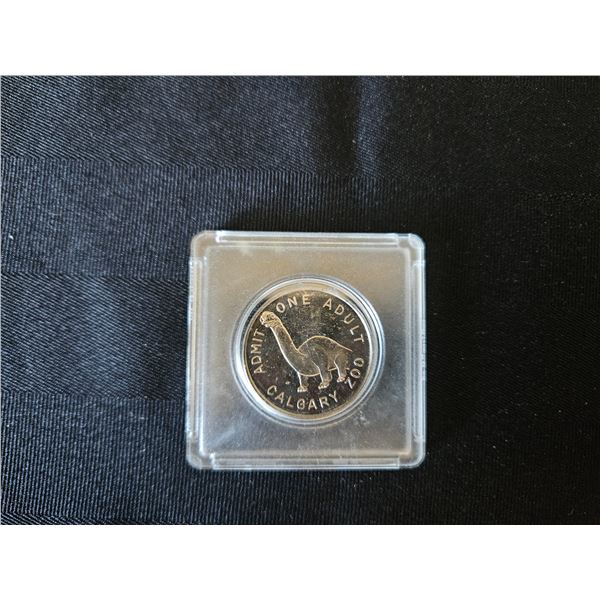 Calgary zoo admit one coin