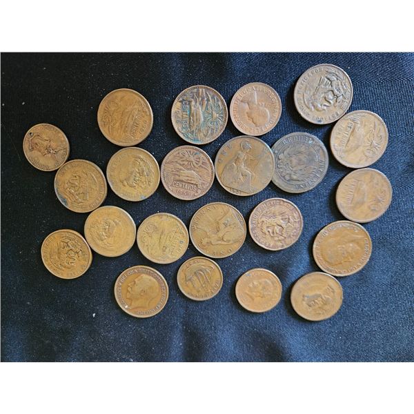 Assorted coins
