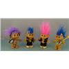 (4) Punk Rock Trolls 5 In. Troll Dolls w/ Guitar -Russ