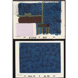 2 SpongeBob Squidwards Bed Orig Animation Backgrounds